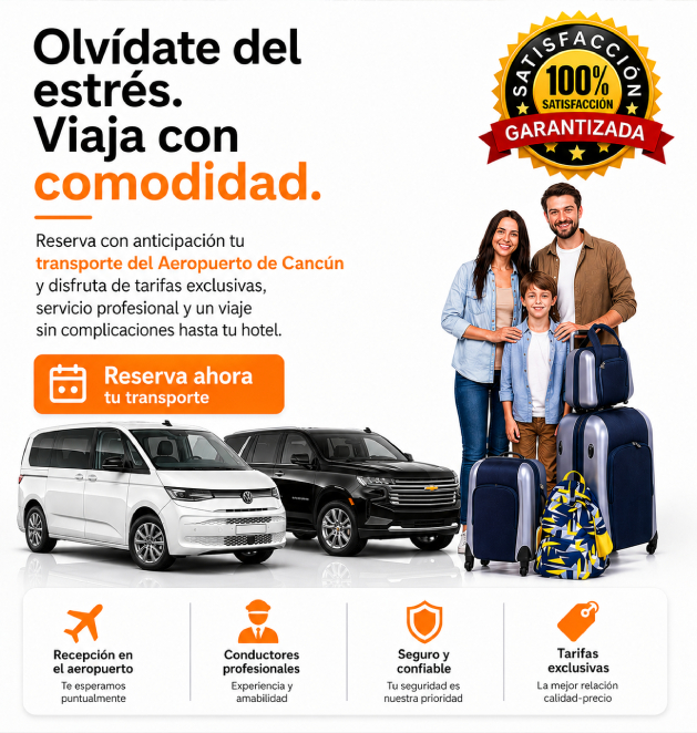 Transporte del Aeropuerto de Cancún a Cancún Hotel Zone
